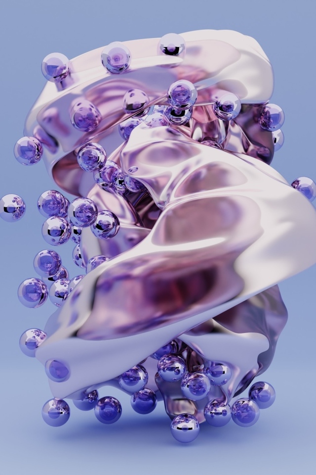 Плазма с шариками на голубом фоне 3д графика