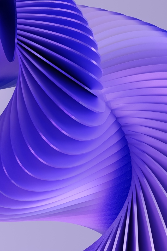 Фиолетовая волнистая спираль на сером фоне