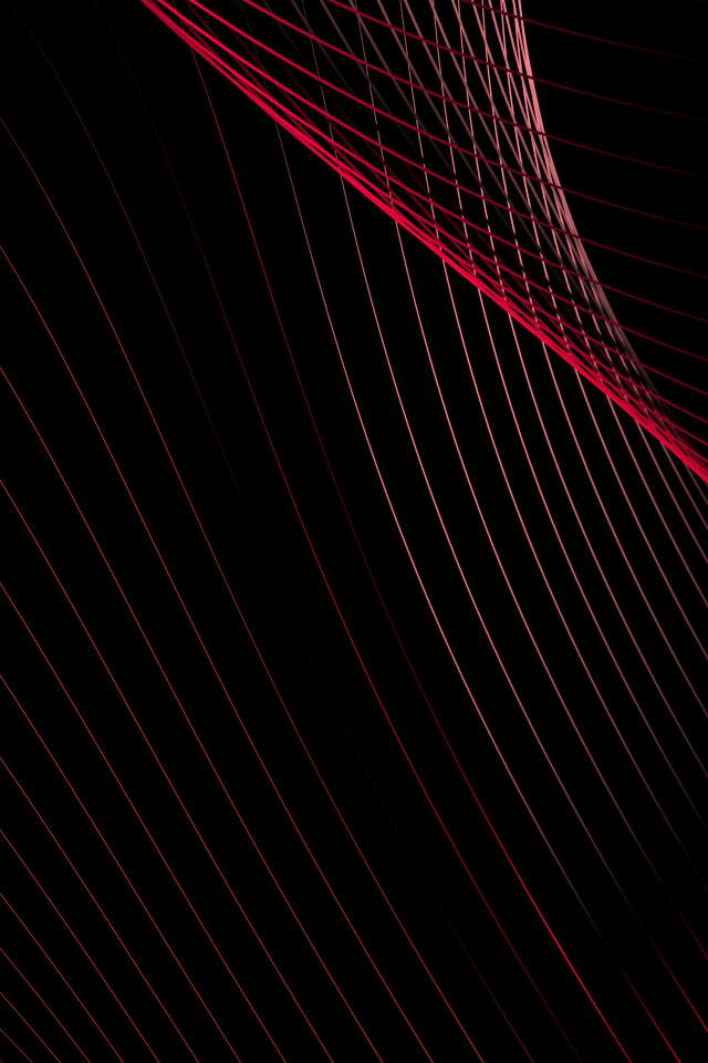 Красные волнистые тонкие линии на черном фоне