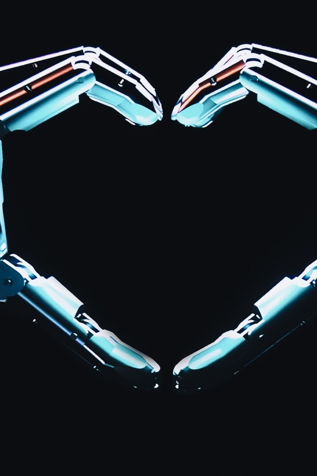 Робот делает сердце руками