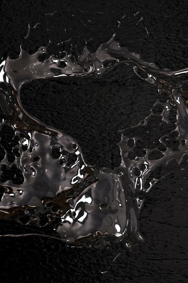 Брызги воды на черном фоне