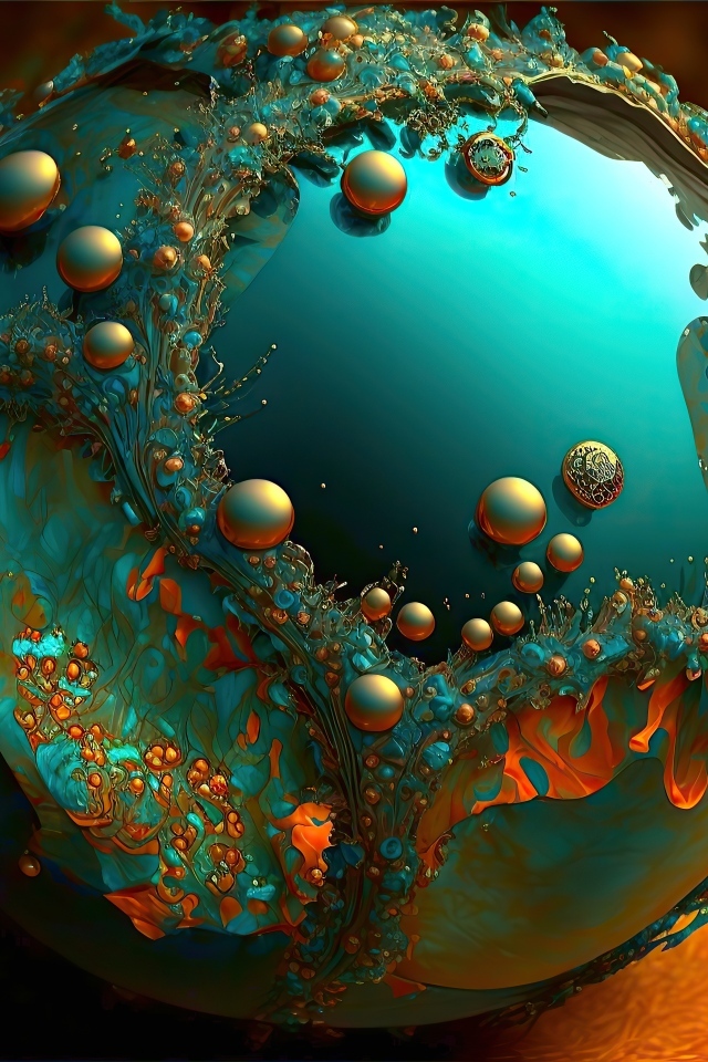 Необычный 3д шар вблизи