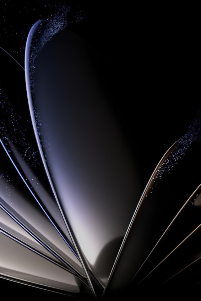 Необычные 3д лепестки на черном фоне