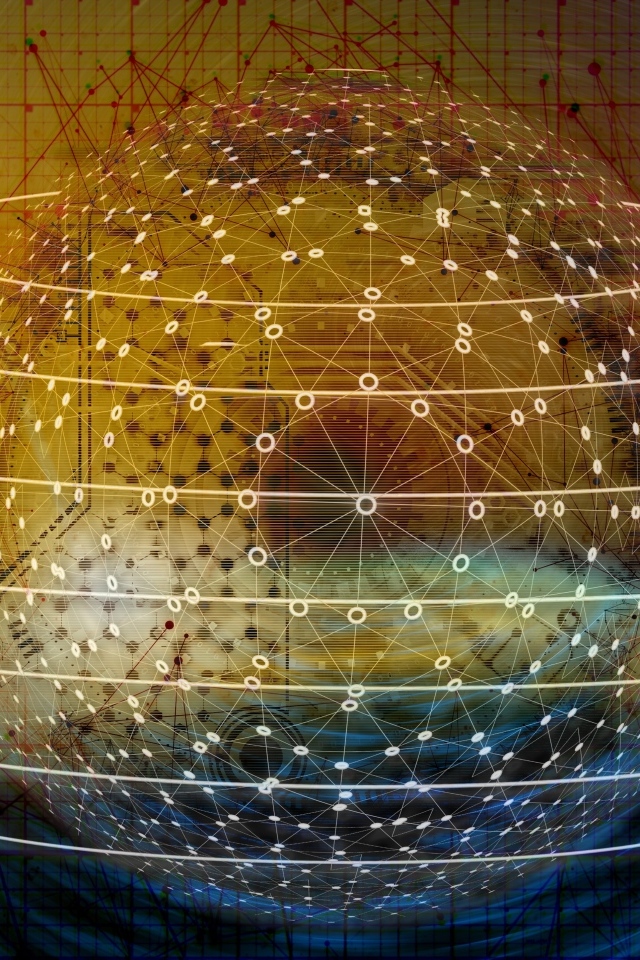 Шар всемирной паутины с кольцами