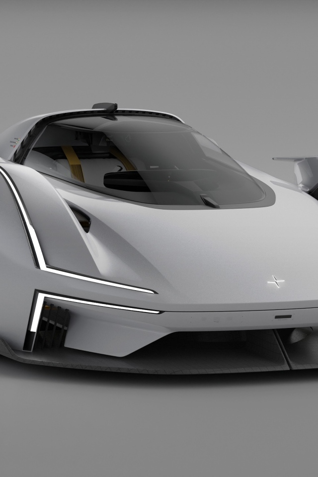 Автомобиль Polestar Synergy 2023 года на сером фоне
