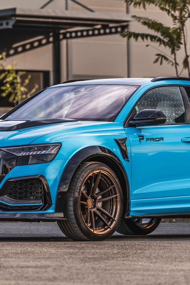 Голубой автомобиль  Prior-Design PD-RS800 Widebody Aerodynamic Kit