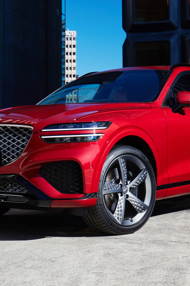 Красный блестящий Genesis GV70 2.5T AWD 2023