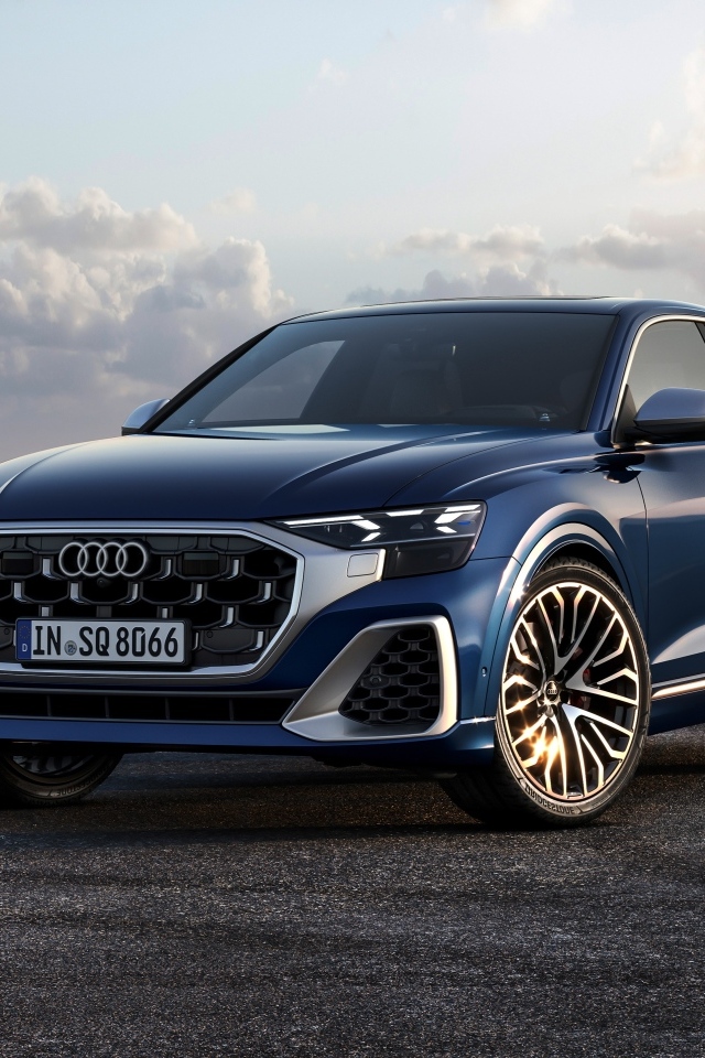 Автомобиль Audi SQ8 TFSI 2023 года на фоне неба