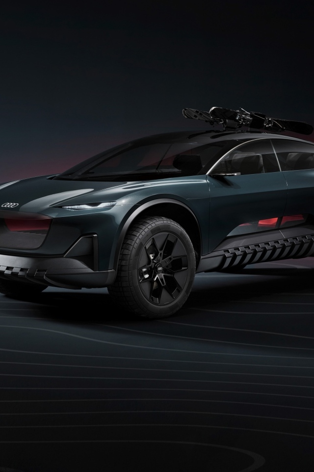 Автомобиль Audi Activesphere на черном фоне