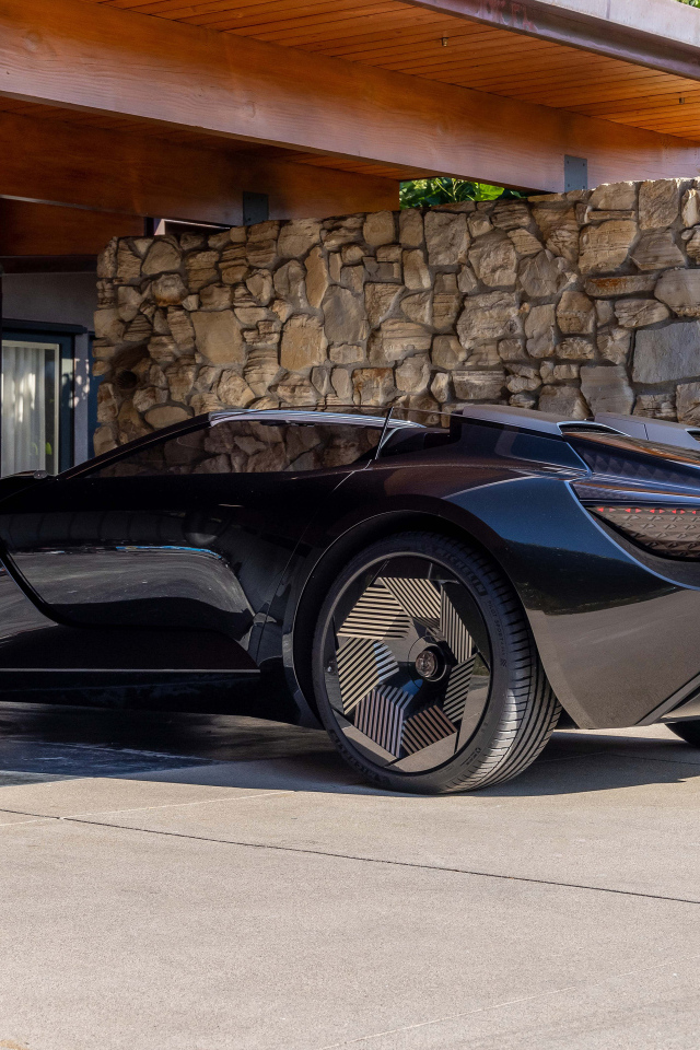 Черный Audi Skysphere Concept 2023 года вид сзади
