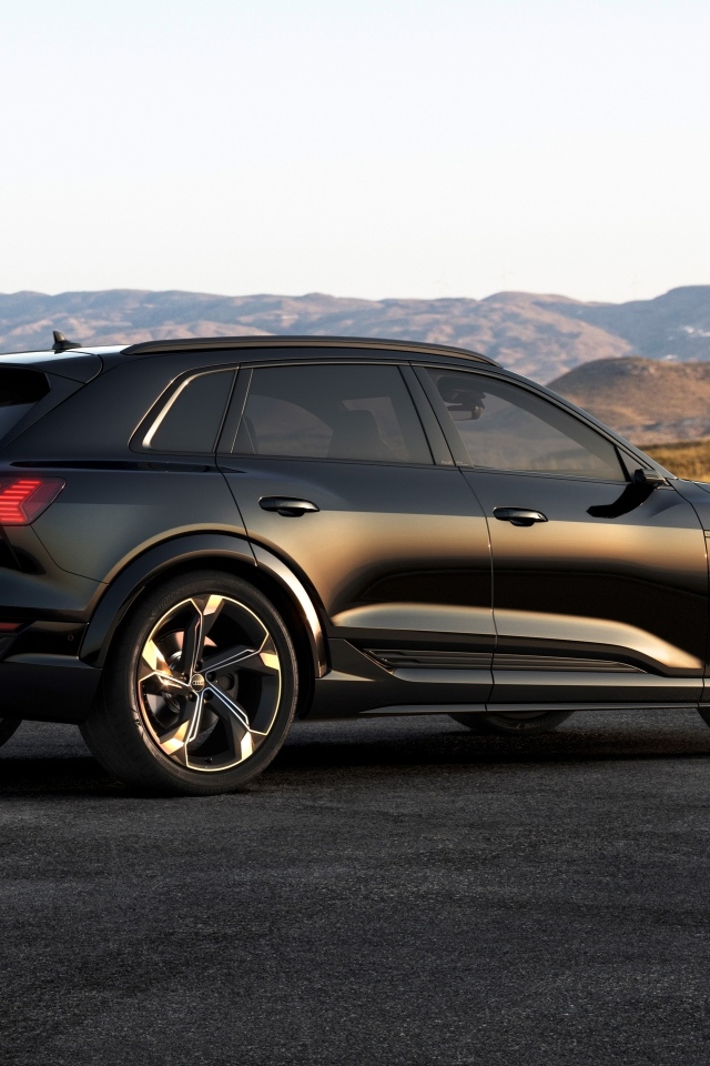 Автомобиль Audi SQ8 E-Tron Quattro  вид сзади