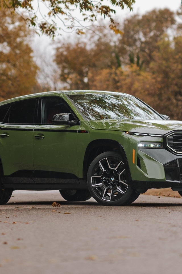Зеленый внедорожник BMW XM Label 2024 года