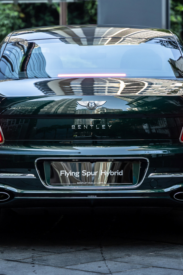 Автомобиль Bentley Flying Spur Hybrid 2023 вид сзади