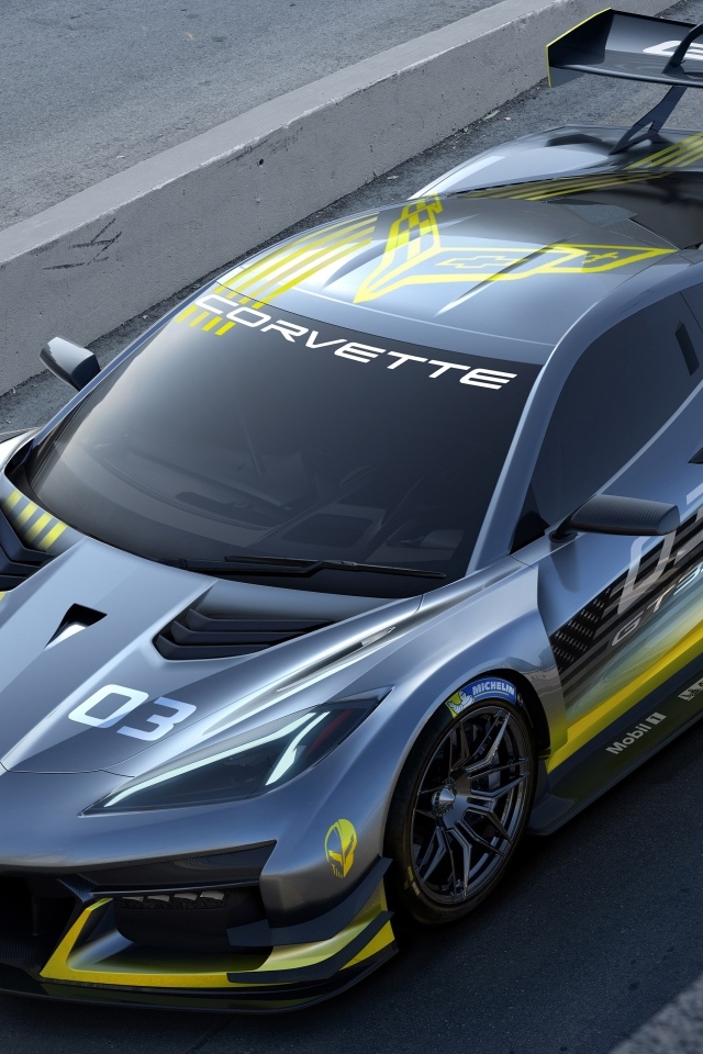 Гоночный быстрый автомобиль Chevrolet Corvette Z06 GT3 R