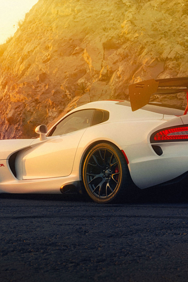 Автомобиль Dodge Viper ACR  вид сзади