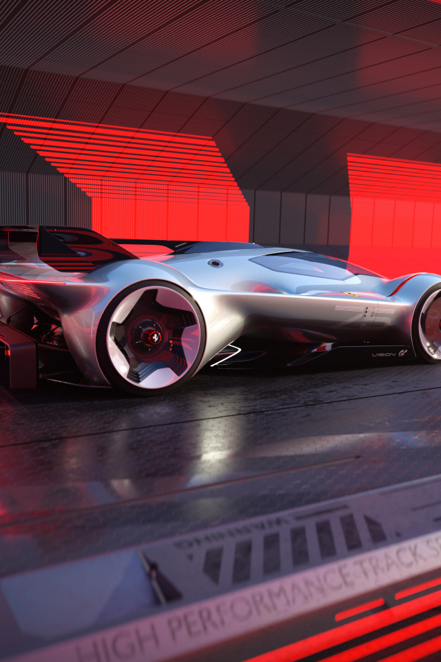 Автомобиль Ferrari Vision Gran Turismo вид сзади