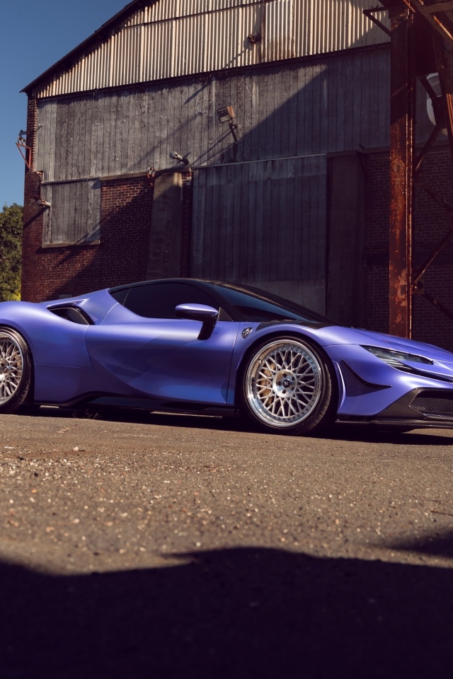 Быстрый автомобиль Ferrari SF90 Spider