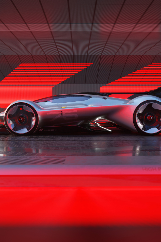 Автомобиль Ferrari Vision Gran Turismo  вид сбоку