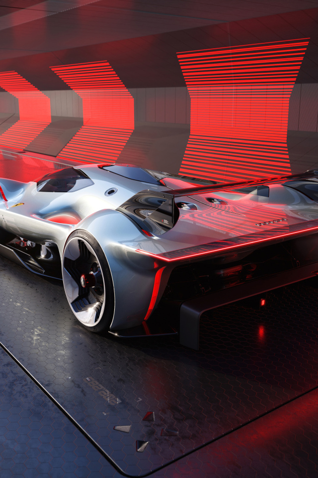 Спорткар Ferrari Vision Gran Turismo вид сзади