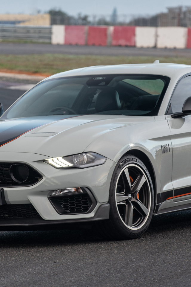 Быстрый спортивный автомобиль Ford Mustang Mach 1, 2023 года