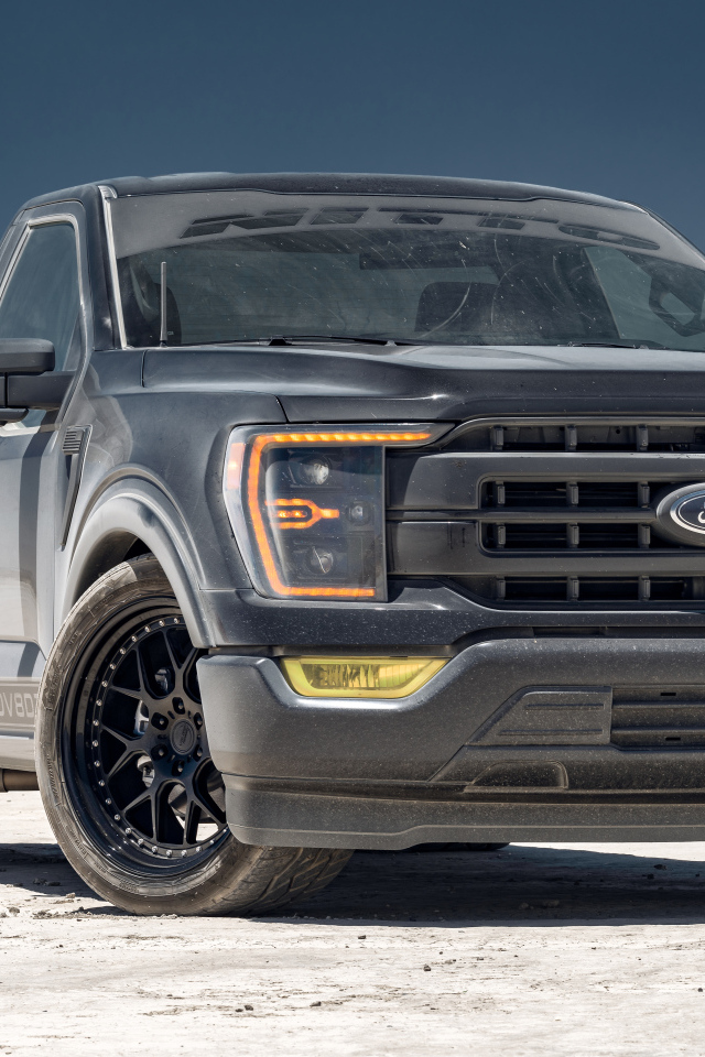 Пикап Ford F150 серебристого цвета