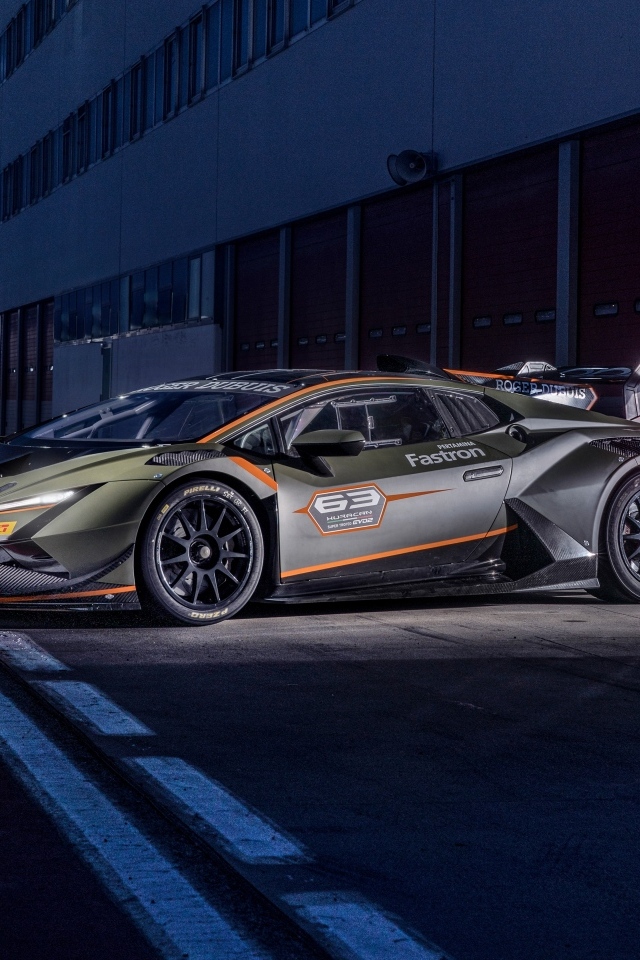 Быстрый автомобиль Lamborghini Huracán Super Trofeo EVO2