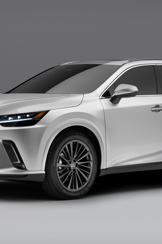 Автомобиль Lexus RX 350 AWD на сером фоне