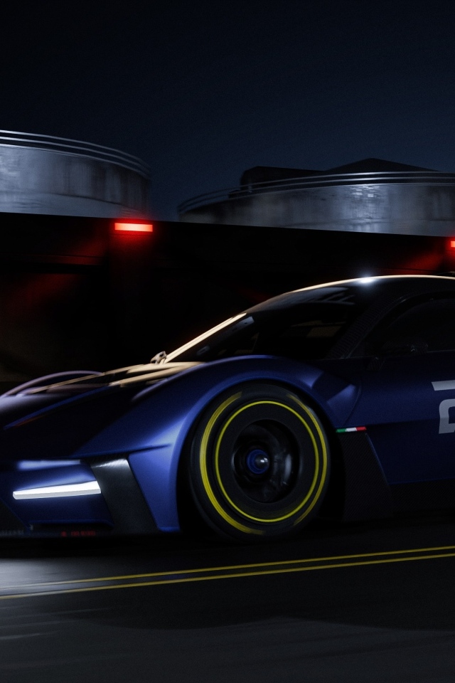 Автомобиль Maserati MCXtrema 2024 на трассе