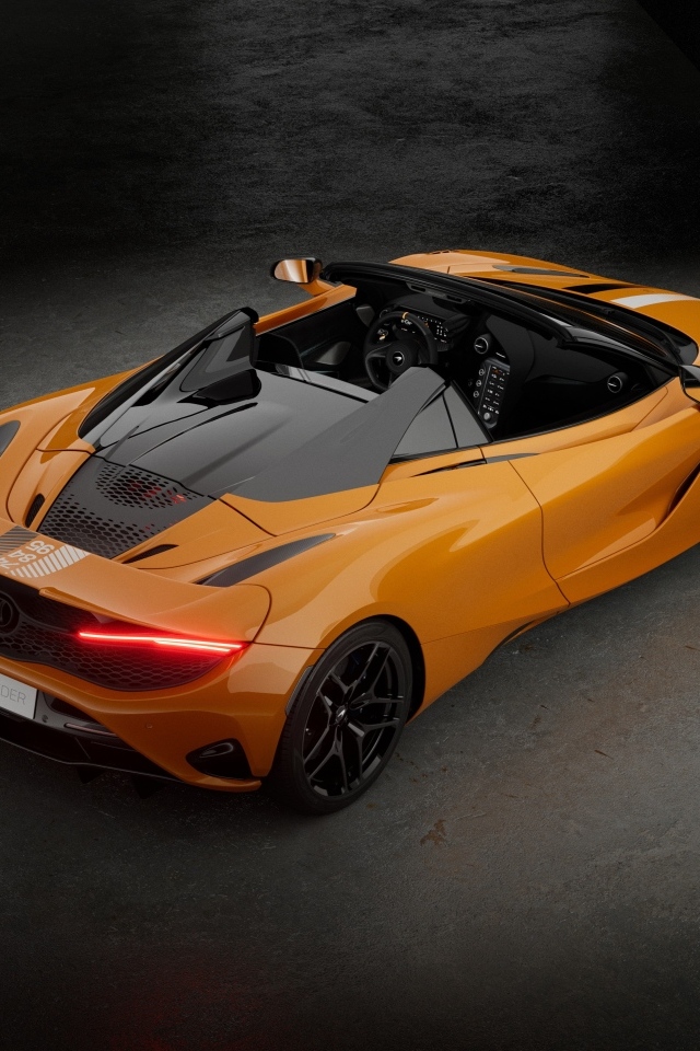 Вид сверху на автомобиль McLaren 750S 60th