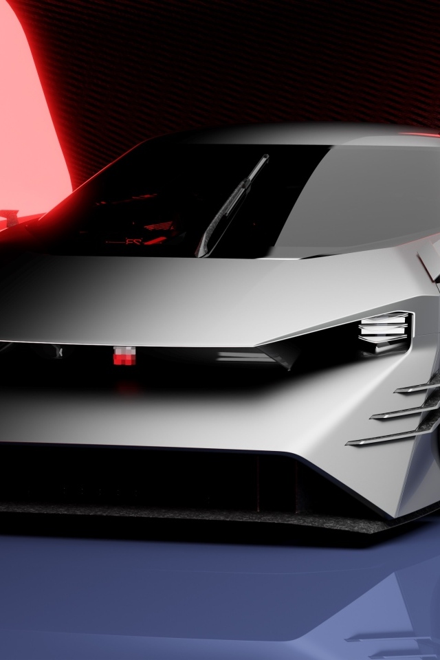 Стильный серебристый автомобиль Nissan Hyper Force