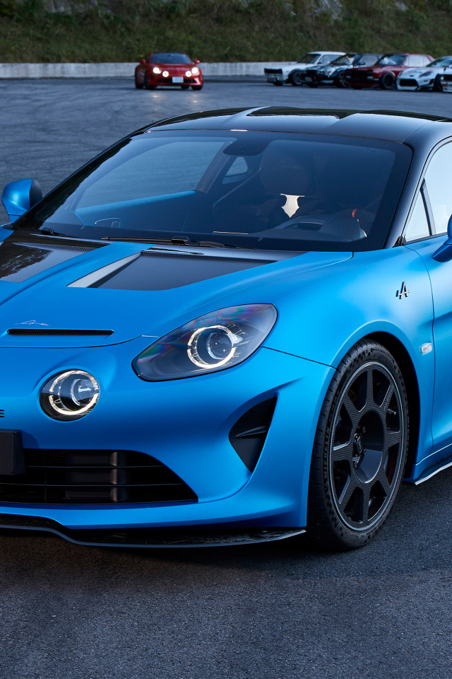 Синий автомобиль Alpine A110 R Fernando Alonso 2022