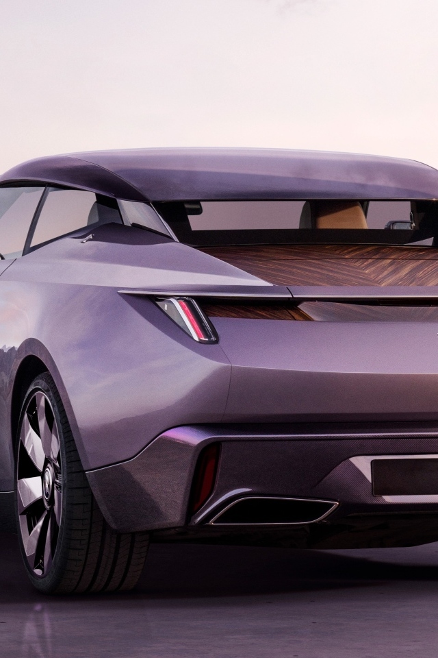 Дорогой Rolls-Royce Amethyst Droptail вид сзади