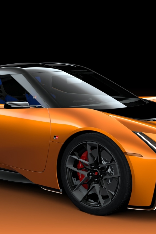 Оранжевый спортивный автомобиль Toyota FT-Se