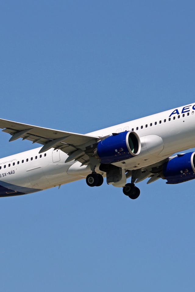 Большой самолет A 321-271NX авиакомпании  Aegean