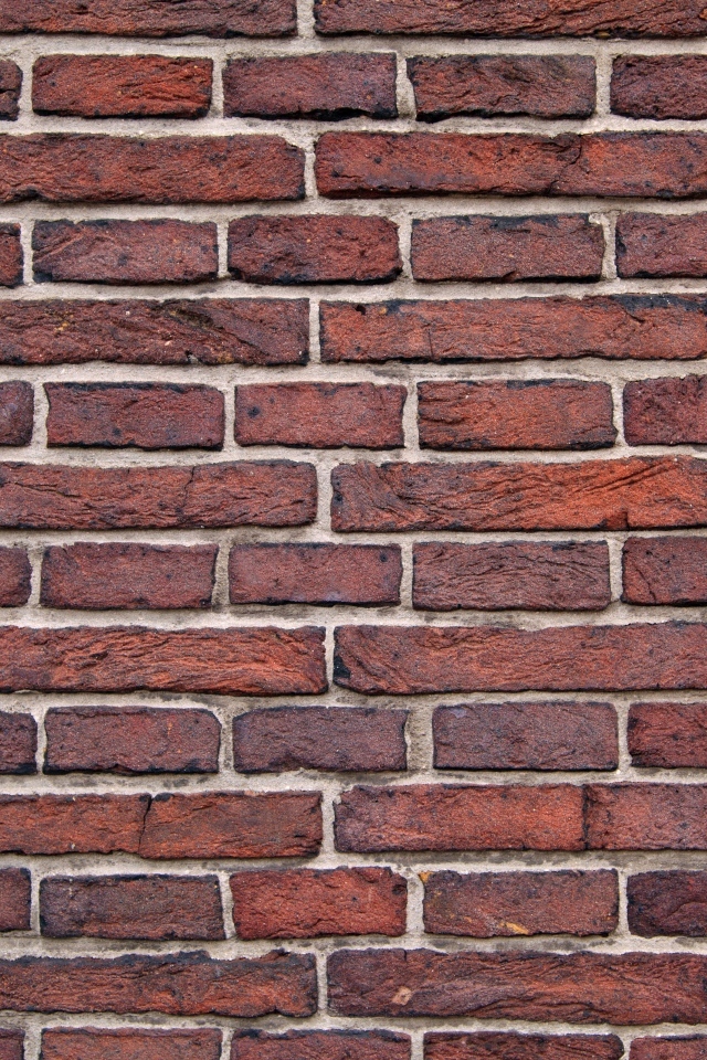 Стена из красного кирпича для фона