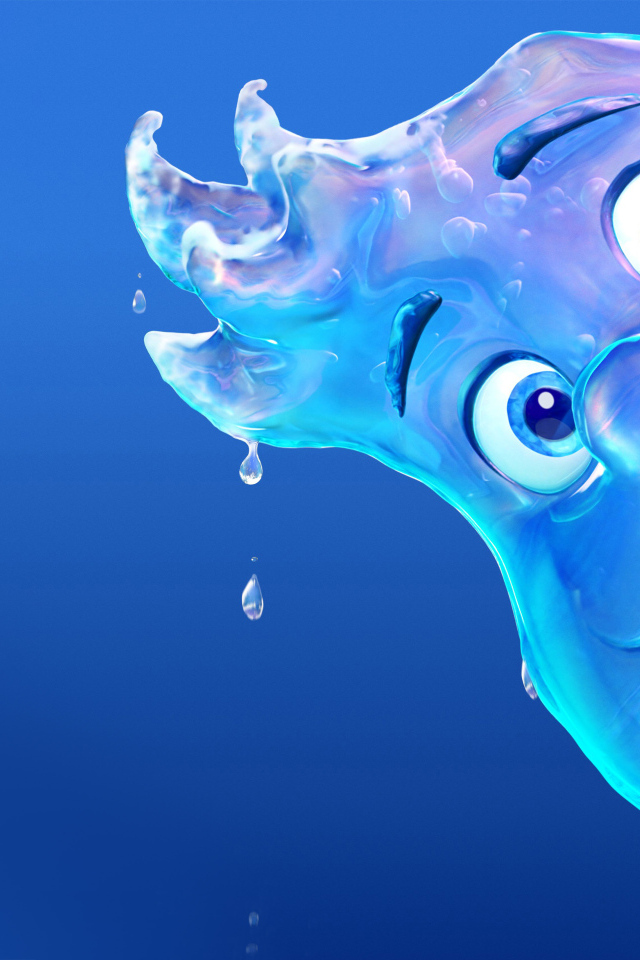 Персонаж мультфильма Элементарно на голубом фоне