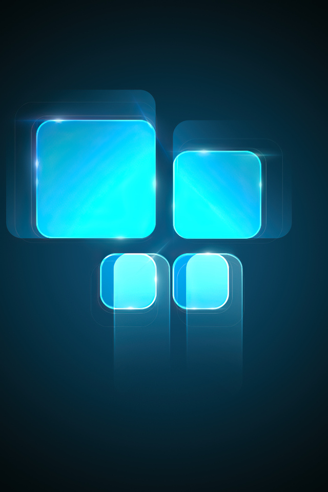 Blue Windows 11 logo on a black background