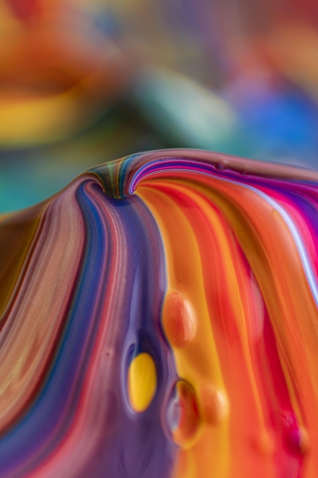 Разноцветная краска крупным планом