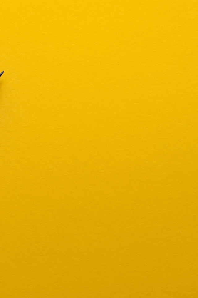 Два карандаша на желтом фоне