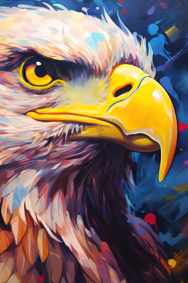 Нарисованный орел крупным планом