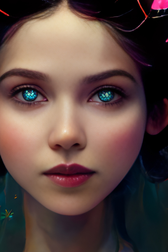 Красивая нарисованная девушка эльф