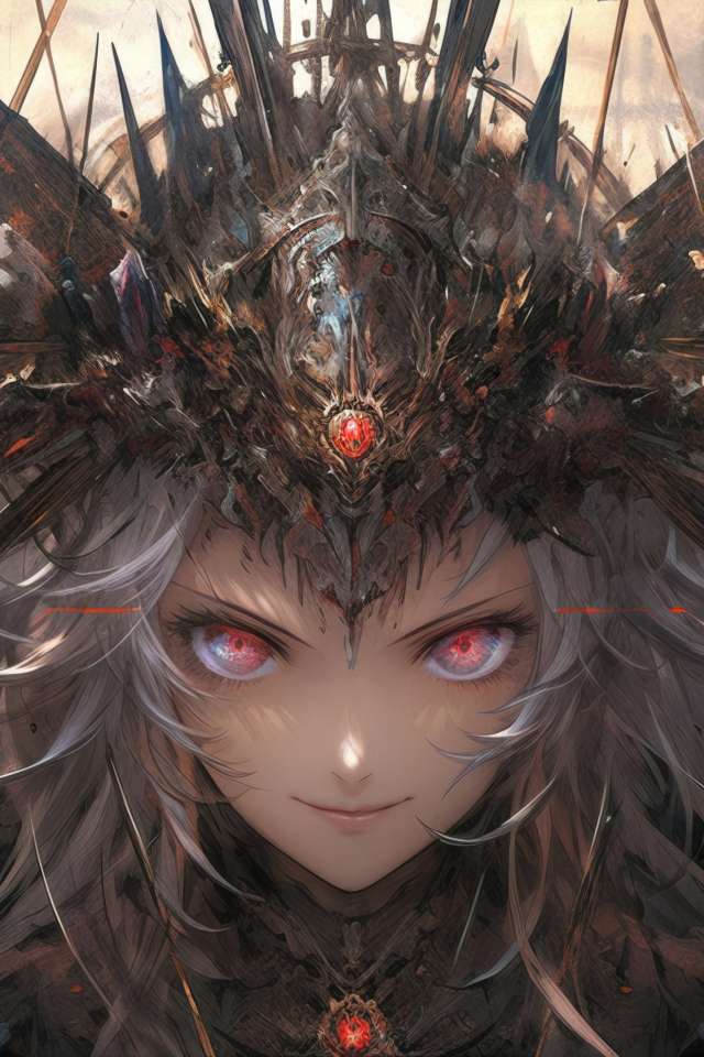 Фантастическая девушка с короной на голове