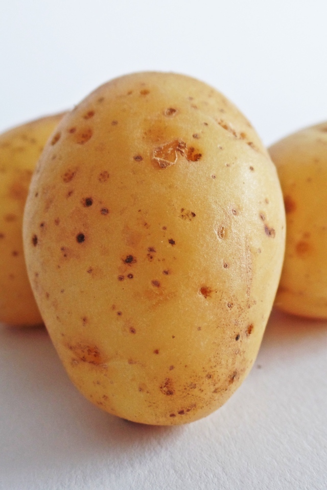 Картофель на белом фоне 