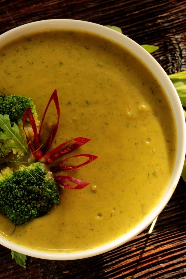 Суп пюре с рукколой и брокколи