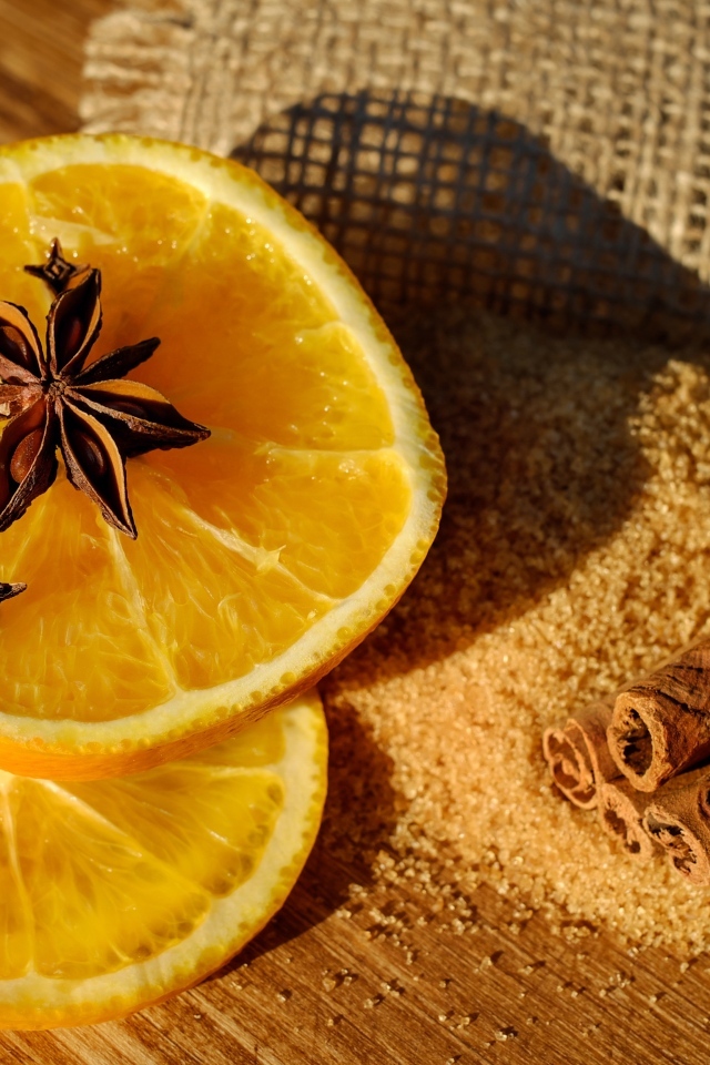 Ароматный апельсин с корицей и сахаром