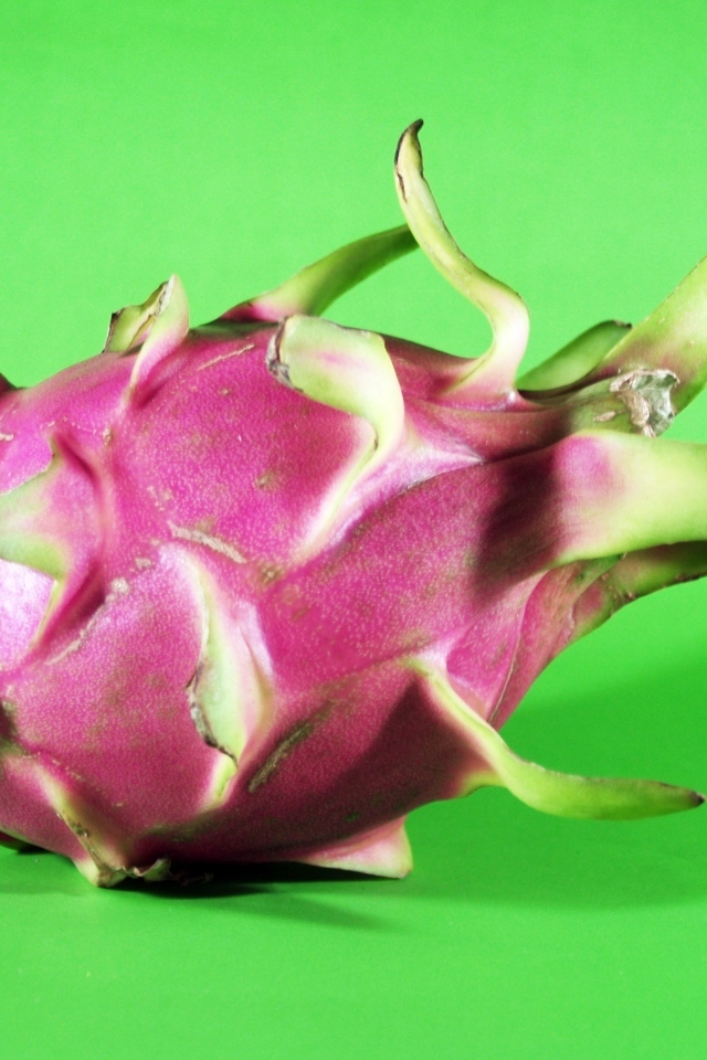 Фрукт питайя на зеленом фоне