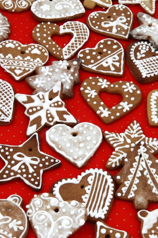 Красивое рождественское печенье в сахарной глазури