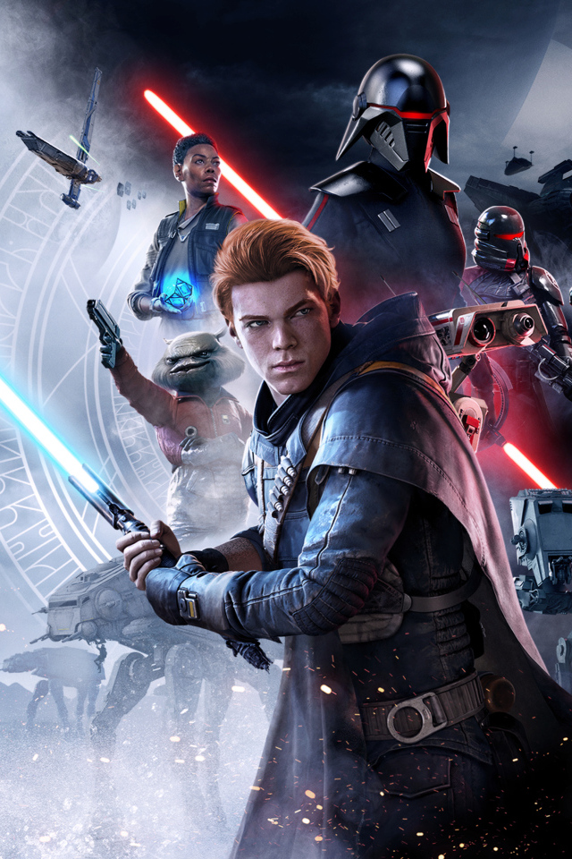 Красивый постер компьютерной игры Star Wars Jedi: Survivor