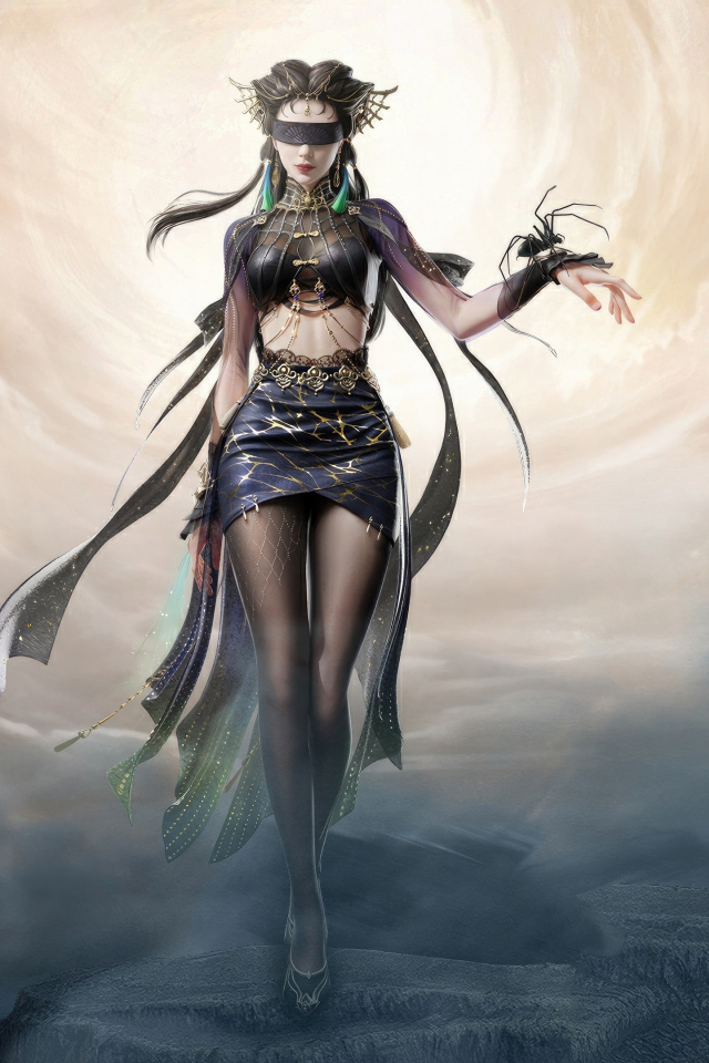 Девушка персонаж компьютерной игры Naraka. Bladepoint