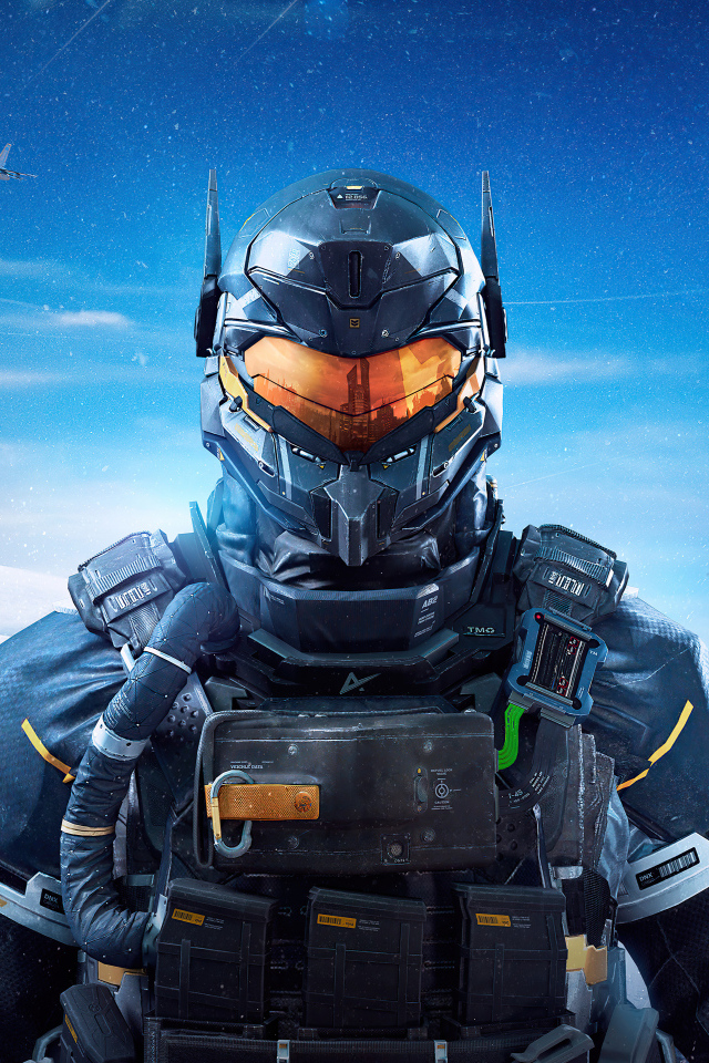 Мужчина киборг персонаж компьютерной игры